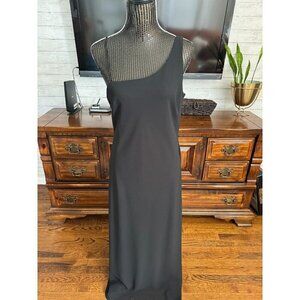 Be smart Black One Shoulder & Spaghetti Strap Maxi Dress Womens Size 13/14
